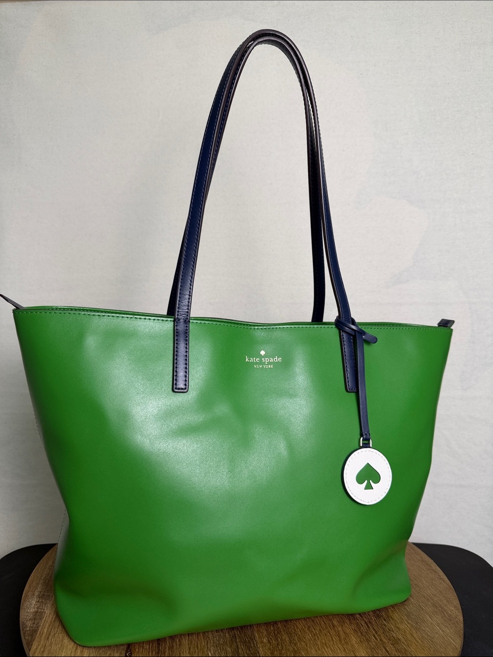 Kate Spade New York Tanya Tote in "Green Bean" & Navy Colorway